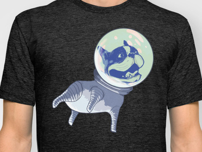 Cachorronauta T-shirt astronaut bulldog digital dog french bulldog illustration print