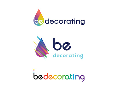 Be Decorating three initial concepts branding and identity branding design logo printing design