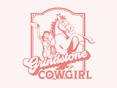 Grindstone Cowgirl T-shirt Illustration cowgirl illustration illustration design western wear