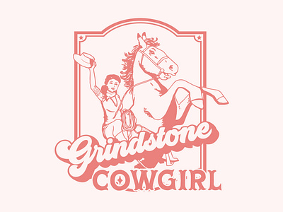 Grindstone Cowgirl T-shirt Illustration