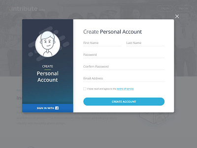 Signup Modal account create illustration modal sign up