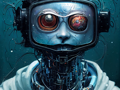 Cyborg artwork design digital illustration illustration