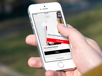 Fab's Notification Center - Concept app color e commerce fab helvetica icons ios7 ipad iphone love notifications ui