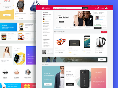 New Snapdeal Website ecommerce icons maison neau marketplace material design shopping timer ui unbox vermello website widgets