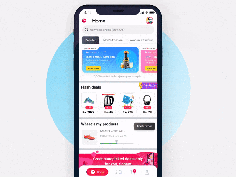All New Snapdeal App 2019 aftereffects android animation app branding design ecommerce fashion flat homapage illustration india ios marketplace microinteraction minimal principle redesign shopping ui