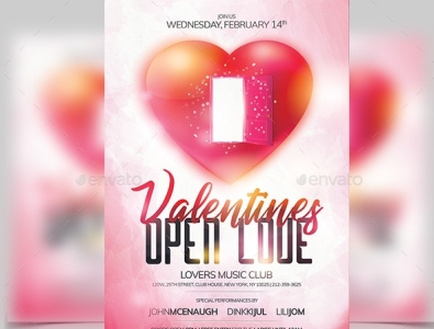 Classy Valentine Day flyer cover