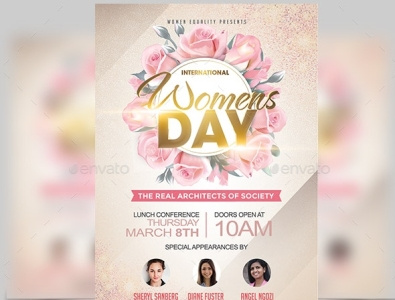 Women's Day flyer branding design womens day cover womens day event womens day flyer womens day invitation womens day promo womens day template womensday