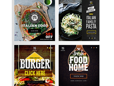 12 Restaurant Cover Profile Banners