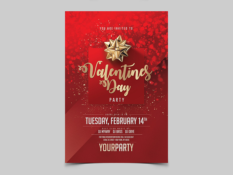 Classy Valentine Day Flyer Cover By Madridnyc On Dribbble