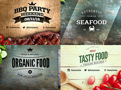 Food Banners brown brunch burguer dinner experience fast food flyer food meat psd template