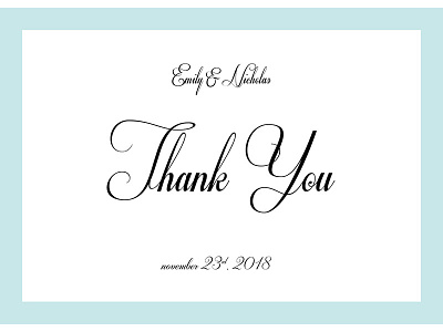 Thank You Wedding Card card day flyer graphic modern promo template typography wedding