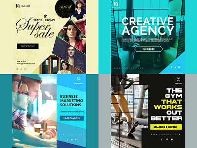 Instagram Promo Sales Banners banner design discount graphic instagram promo sales shop typography