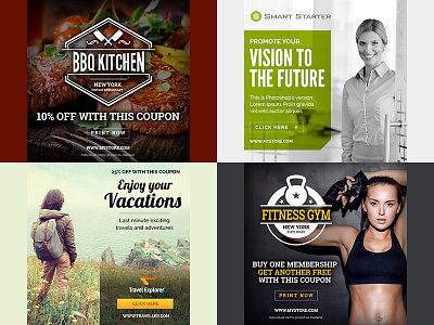 Instagram Banners banners graphic instagram promo sales. multipurpose typography