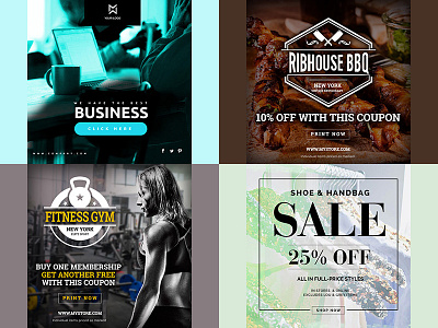 Banners Instagram banner design discount graphic instagram promo sales shop typography