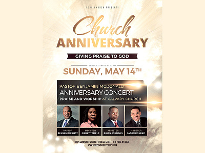 Church Anniversary Flyer Pics
