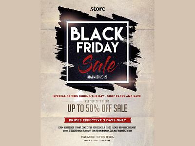 Black Friday Sale Flyer black flyer friday graphic sale typography