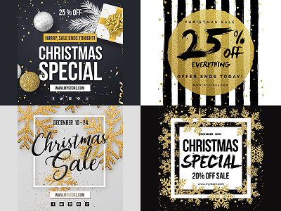 Christmas Banners Sales banner black christmas design gold graphic handwriting sale special typography