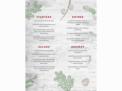 Minimal Menu Christmas christmas design graphic menu minimal snow special typography