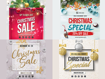 Christmas Special Sales Banners banner christmas design graphic handwriting sales special typography