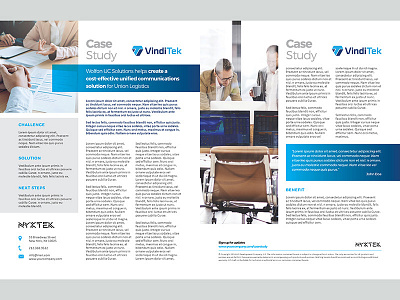 Case Study Template blue brochure case design graphic professional study