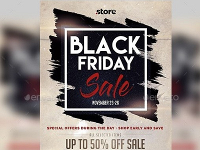 Black Friday Sale Flyer black friday black friday sale branding design flyer graphic illustration invitation logo promo template typography