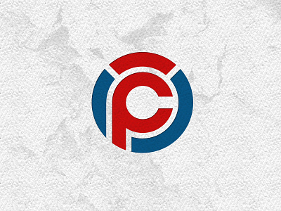 P Č - can you see it? blue brand c circle letters logo p pc pČ red sign Č