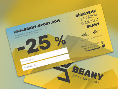 25 % OFF Voucher Beany beany card dl off print sale voucher