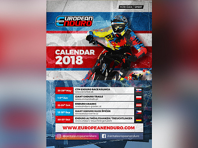 Central European Enduro - Calendar 2018 2018 bike calendar enduro europe mtb poster