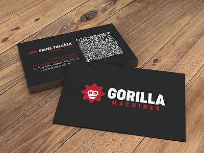 Gorilla Machines - Business Card bc bcard business card gorilla logo machine print
