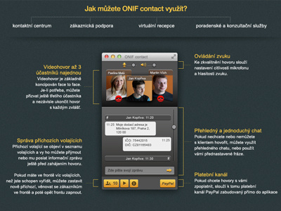 Onif contact - online web application