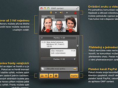 ONIF contact - online web application contact live chat messanger onif online video