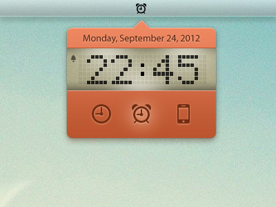Clock Widget - Rebound clock digital gui oldshool ui user interface widget