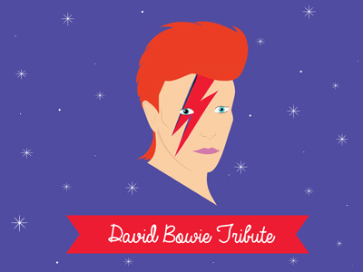 David Bowie Tribute david bowie illustrator ziggy