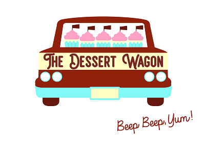 The Dessert Wagon dessert desserts logo sweets tagline