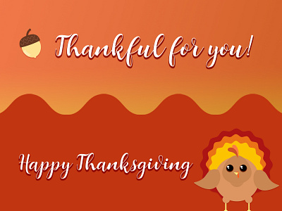 Turkey Day! acorn illustration illustrator thankful thanksgiving thanksgiving day turkey turkey day