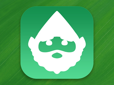 Garden Gnome App Icon app app icon app icon design brand identity branding daily ui 005 dailyui garden garden gnome gardening gnome icon identity design illustration illustrator leaf ui