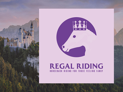 Regal Riding Logo branding bsds crown design fancy horse horseback riding illustrator logo regal royal thunderdome
