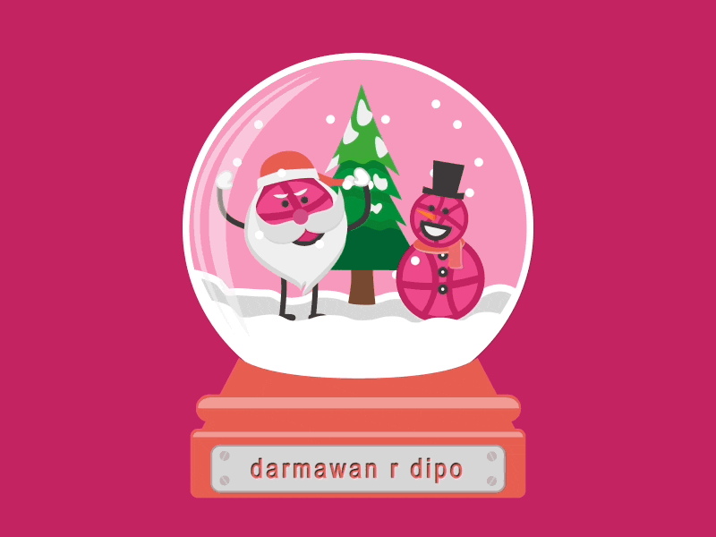 Dribbbleman Globe after effects animation dancing snow snow globe snowman winter