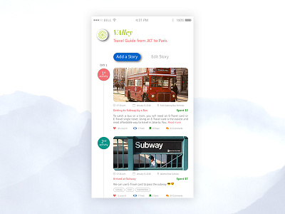 Travel Guide App UI activity app mobile ios design itinerary schedule social media travel travel guide ui uidesign user interface