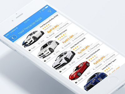 Search Result - Car Rentals 2/3 booking car booking car rentals rental mobil ui user interface