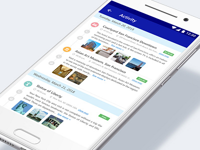 Travel Guide (Itinerary) App UI 1/3 activity app mobile ios design itinerary material design schedule social media travel guide travelling ui uidesign user interface