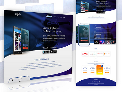 Landing Page Radio Streaming App 1/2 apple music joox landing page music app pricing plan radio app spotify streaming app ui user interface web web design