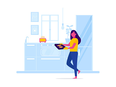 Cute Chef Cooking In The Kitchen by Darmawan R. Dipo on Dribbble