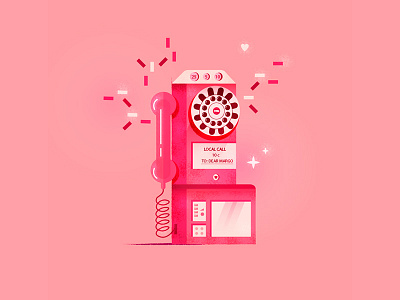 Dribblephone dribble illustration phone pink