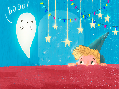 Halloween! boy ghost halloween illustration lights
