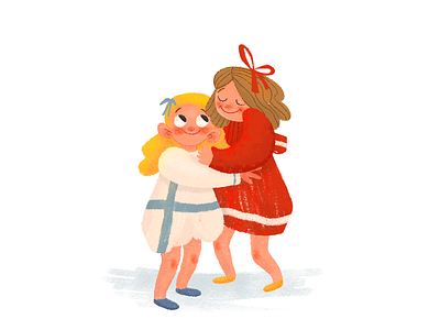 Happy birthday, sister Fi*) finland friendship girl illustration latvia