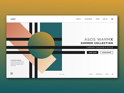 ASOS UX Landing Page digital layout ux web