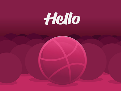 Hello Dribbble! dribbble hello illustration invite