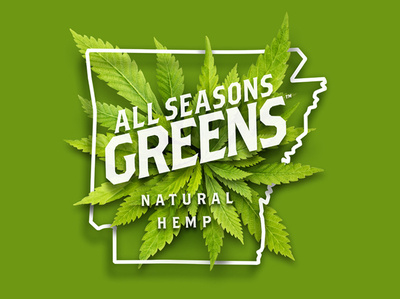 All Seasons Greens Hemp Farm Logo arkansas branding cbd design farm growing hemp icon leaves logo monostroke natural naturalistic photography photography logo southern states type typography vector