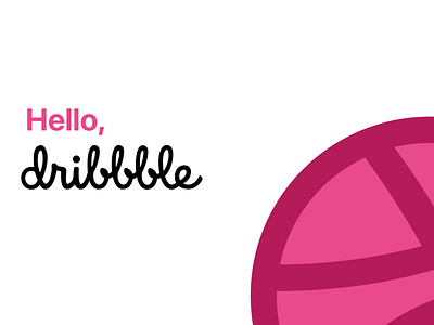 Hello, Dribbble! dribbble firstpost hello hellodribbble minimaldesign minimalistic visualdesign